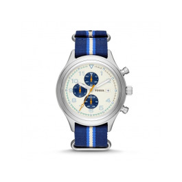 Correa de reloj Fossil JR1460 Textil Azul 20mm